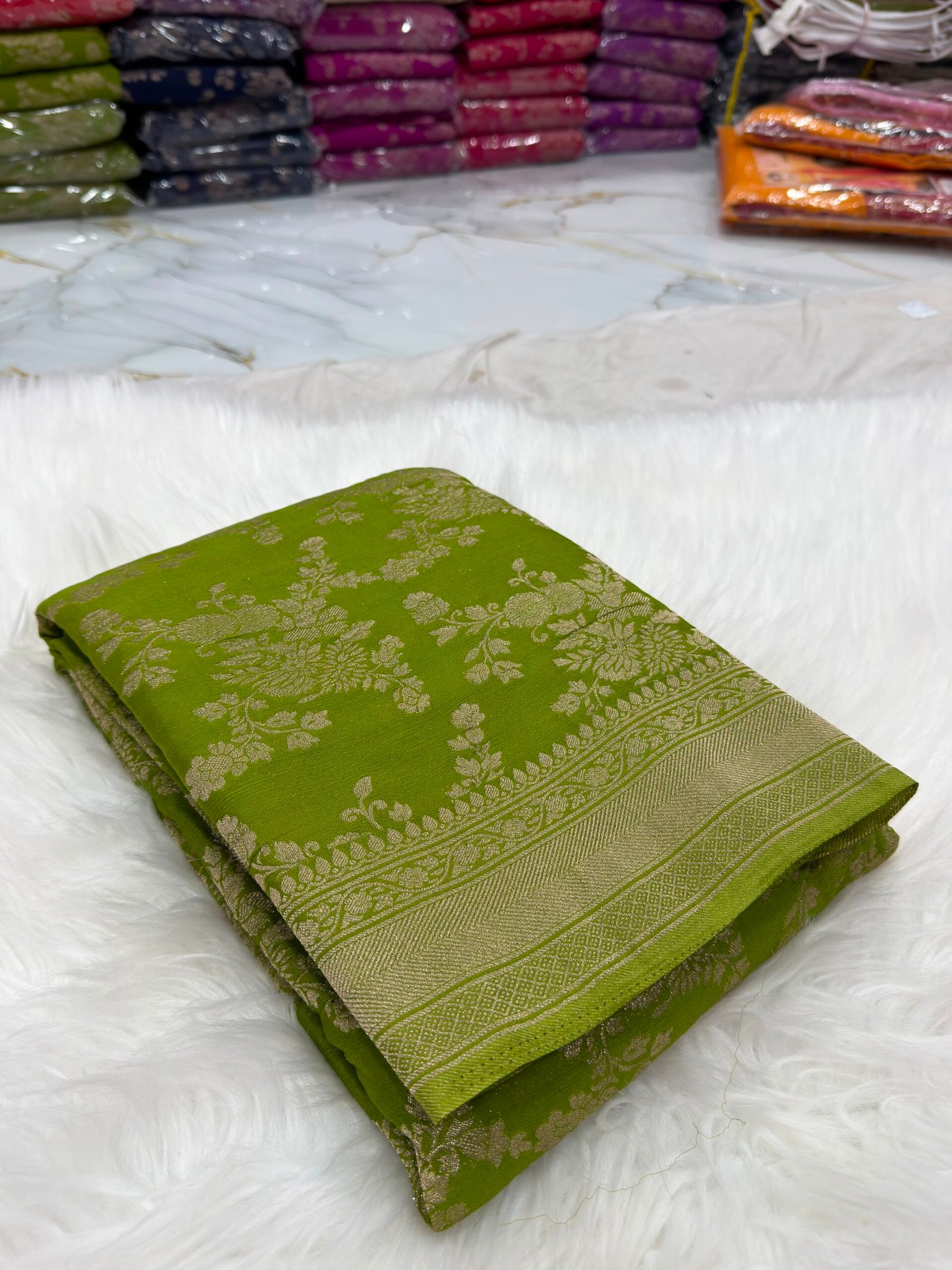 Crush Georgette saree - Image 2