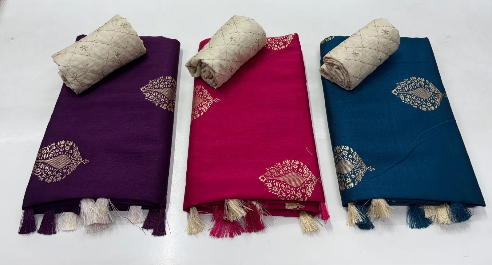 Vichitra Silk Saree - Image 3