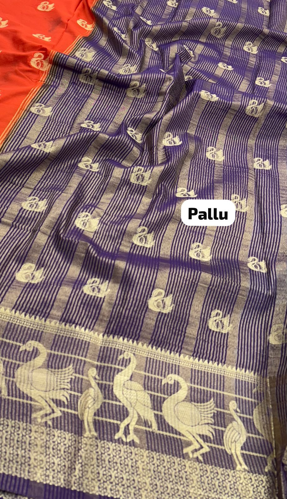 South Indian Silk Crepe Saree - Image 2