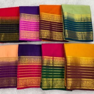 Contrast Crepe Silk Saree