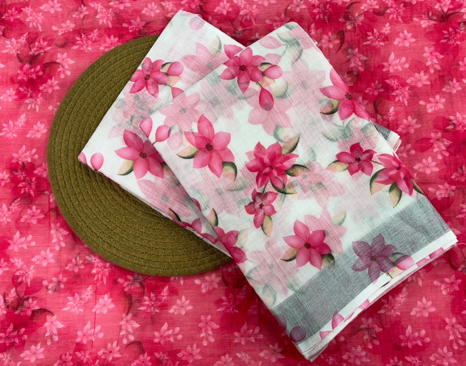 Cotton Linen Saree