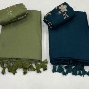 Crush Georgette with work and blouse