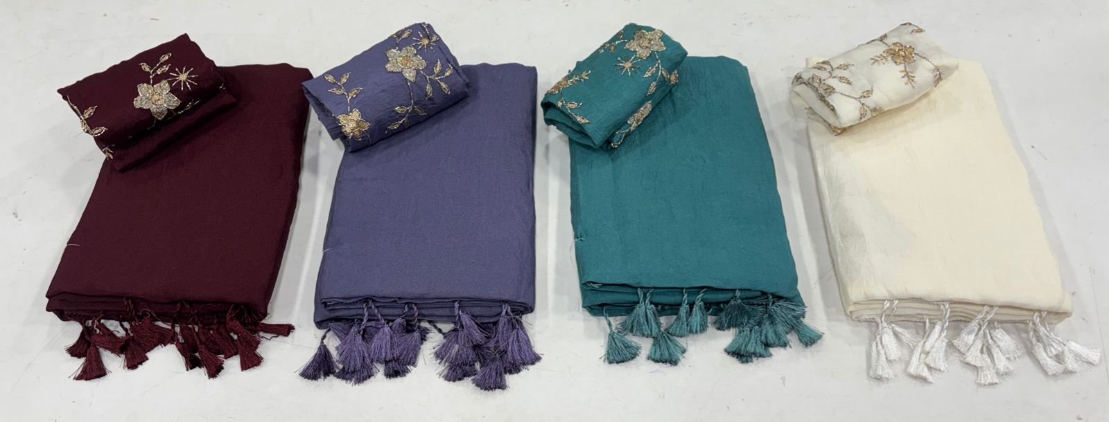 Crush Georgette with work and blouse - Image 2
