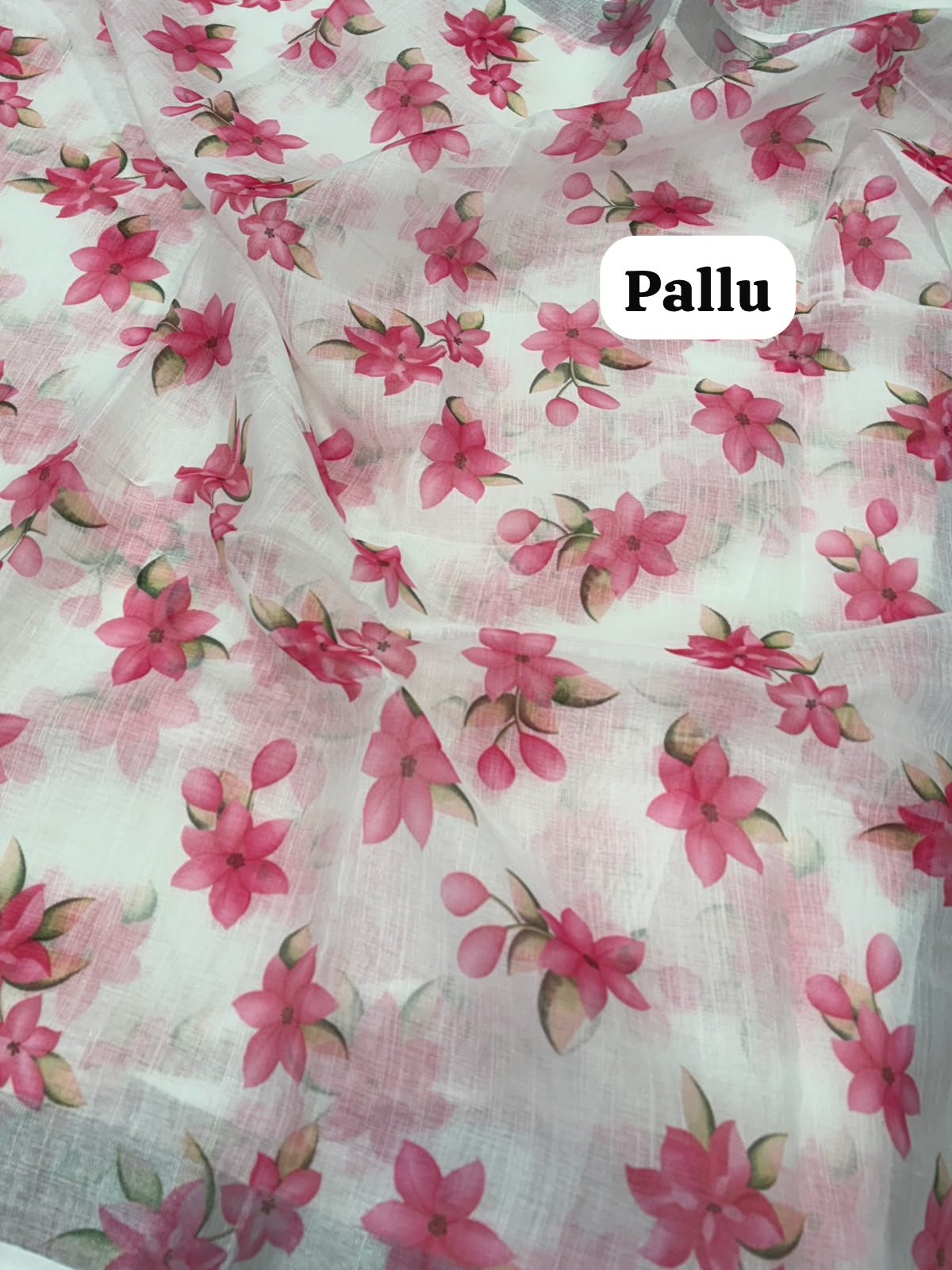 Cotton Linen Saree - Image 3