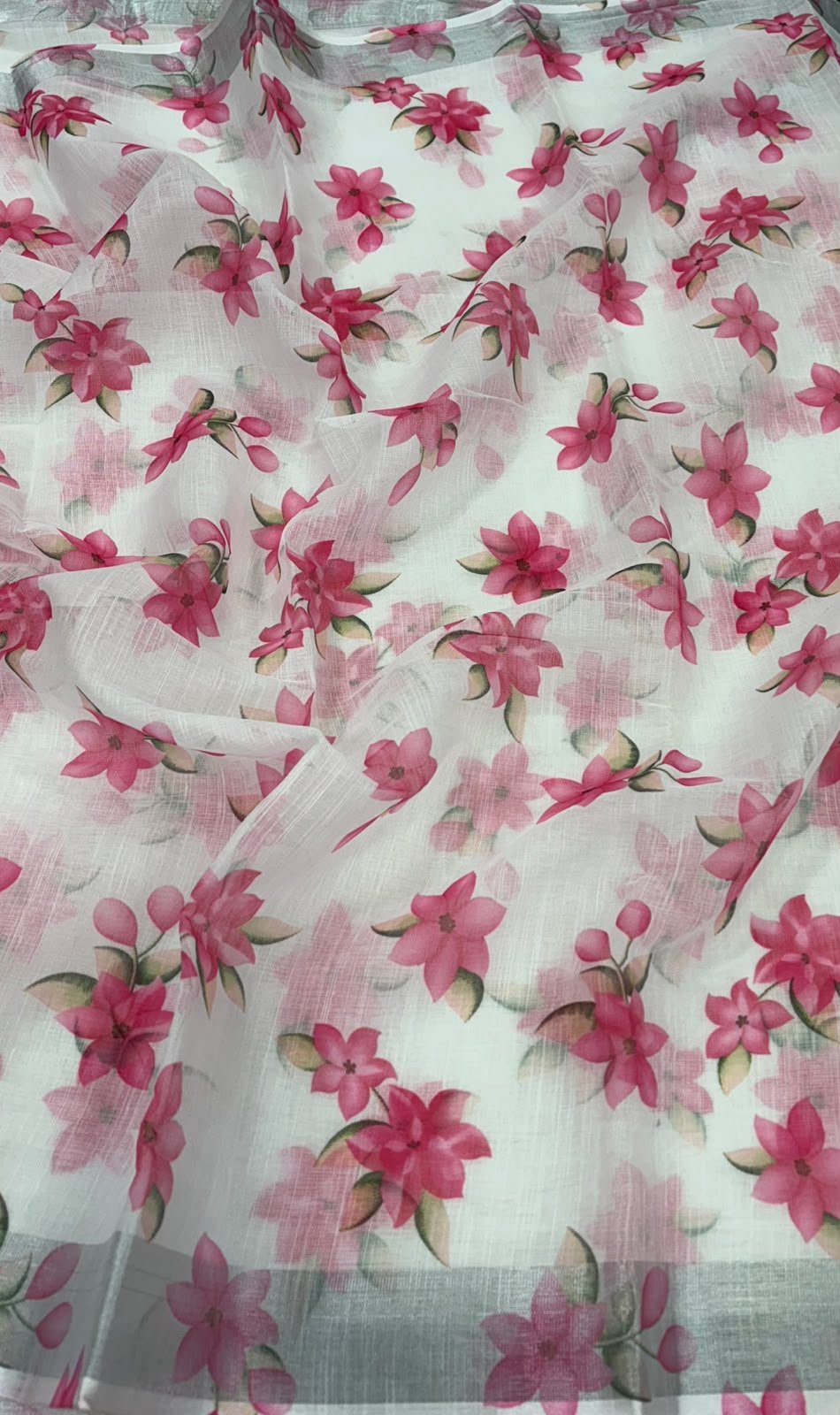 Cotton Linen Saree - Image 4