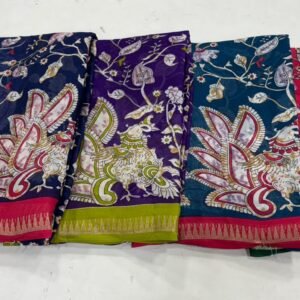 Chiffon Peacock design saree